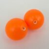 Swarovski perler, Neon orange 14mm(2stk)