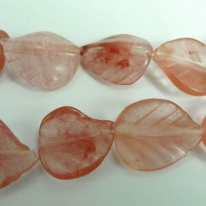 1 blad i kirsebærkvarts ca.20x25mm