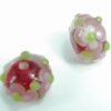 Lampwork rondel, blomst 1stk