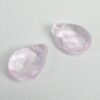 Lyse pink glasdråber (2stk.)