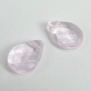 Lyse pink glasdråber (2stk.)