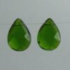 Olivengrønne glasdråber (2stk.)