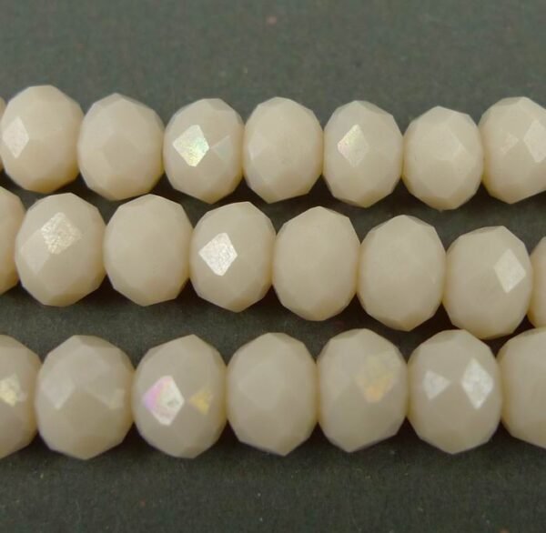 6x8mm Navajo white glasrondeller