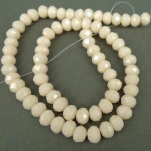 6x8mm Navajo white glasrondeller
