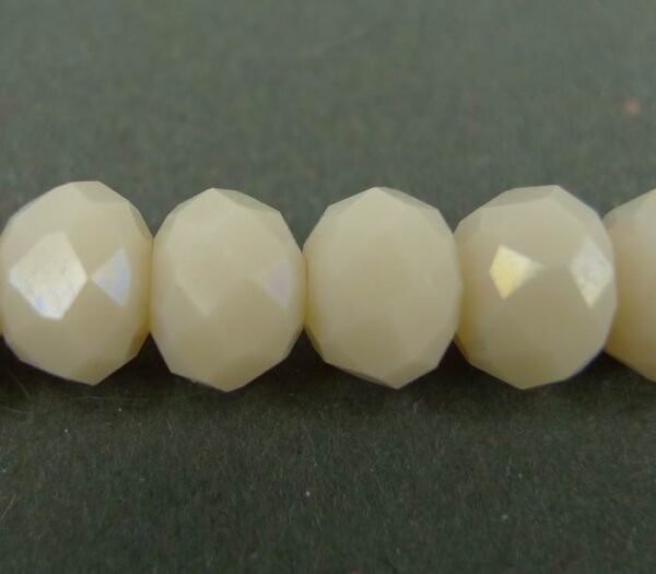 6x8mm Navajo white glasrondeller