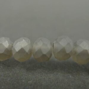 3x4mm Frosted Grey glasrondeller