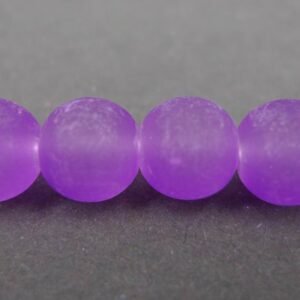 10mm Violette frostede glasperler