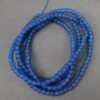 4mm DarkBlue frostede glasperler