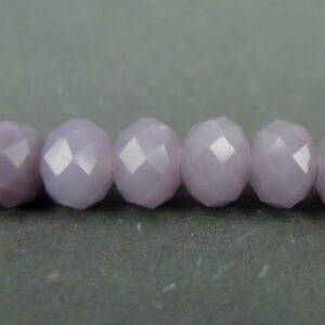 Mauve glasrondeller 4x6mm