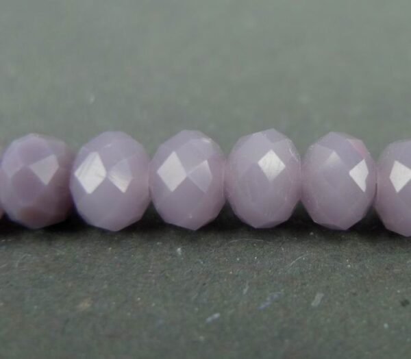 Mauve glasrondeller 4x6mm