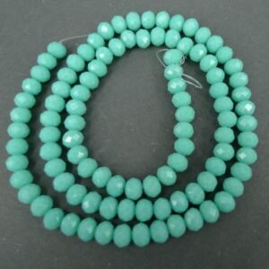 4x8mm Dark Mint Green glasrrondeller