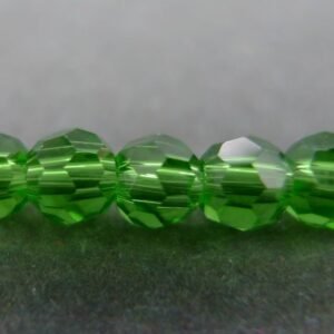 Facet glasperler 4mm, Fern Green