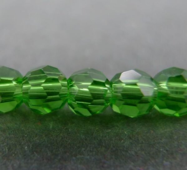 Facet glasperler 4mm, Fern Green