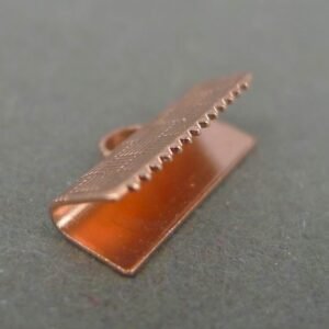 15,2 mm Kobberfarvede endestykker til bånd 10stk.