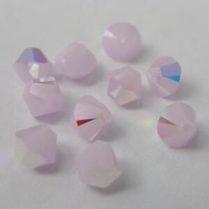 Swarovski bicone, Rose Alabaster AB 4mm