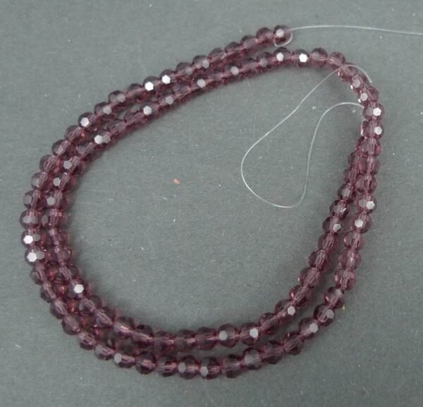 Facet glasperler 4mm,