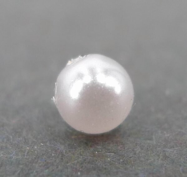 Pale pink, anborede glasperler 4mm, 10 stk.