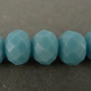 4x6mm Dodger Blue glasrrondeller