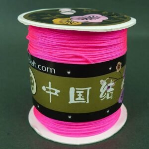 Neonpink nylon snøre, ca. 1mm(120m)