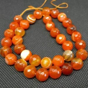 Facetterede orange agater 10mm
