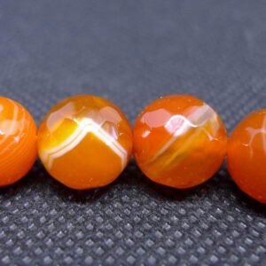 Facetterede orange agater 10mm