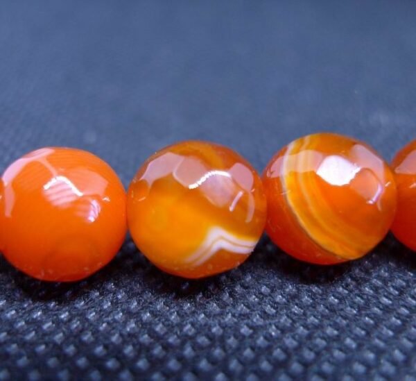 Facetterede orange agater 10mm