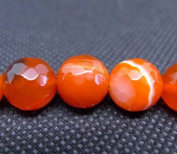 Facetterede orange agater 10mm
