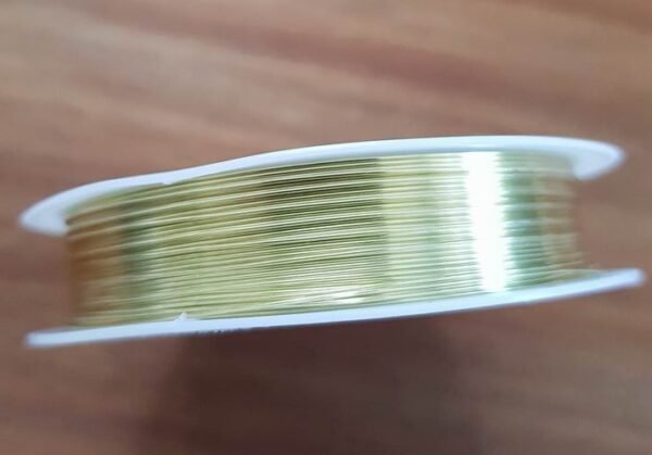 Guldfarvet kobbertråd 0,4 mm