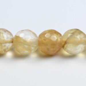 Facet glasperler 6mm, Gyldne