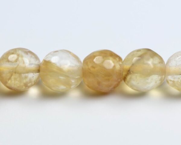 Facet glasperler 6mm, Gyldne