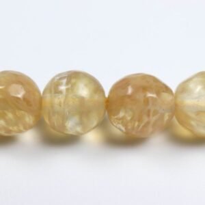Facet glasperler 6mm, Gyldne