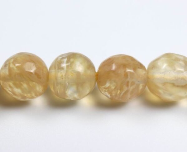 Facet glasperler 6mm, Gyldne