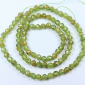 Facetteret peridot 4mm