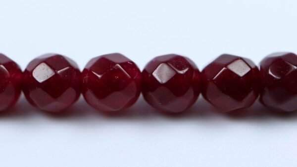 'Jade', Deep Red facetterede 4mm