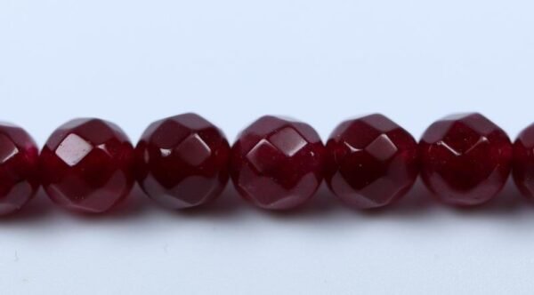 'Jade', Deep Red facetterede 4mm