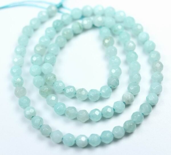 'Jade', Pale Cyan facetterede 4mm