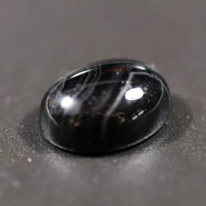 8x10 mm Ovale cabochoner i sort agat 10 stk. CAB 023 2