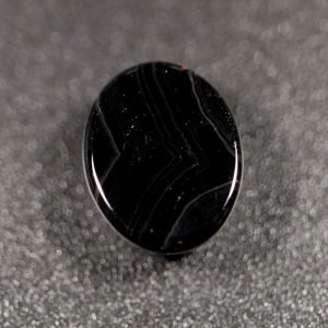 8x10 mm Ovale cabochoner i sort agat 10 stk. CAB 023 3