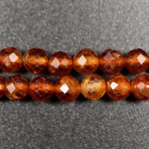 Facetterede, orangebrune granater 4mm GRAN 010 3