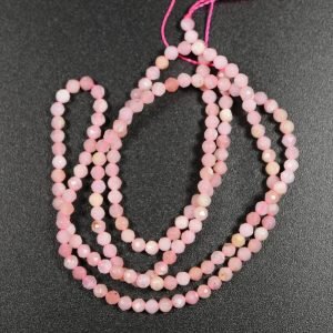 Facetteret Pink Opal 2 mm