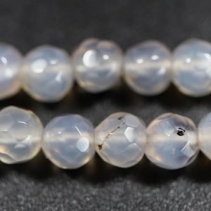 Grå agat, facetterede 4½ mm