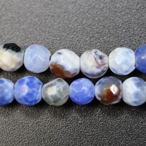 Facetteret skyblue agat 4mm FACETAGAT 008 3