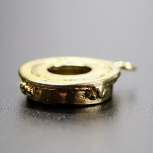 REST - 4 stk. kraftige, guldfarvede fatninger til rund cabochon 10 mm FG 389 5