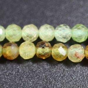Facetterede, grønne granater 3 mm