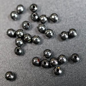*Runde grå perler 2½ mm (100 stk.)