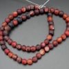 Brun/orange, matte agater 6 mm