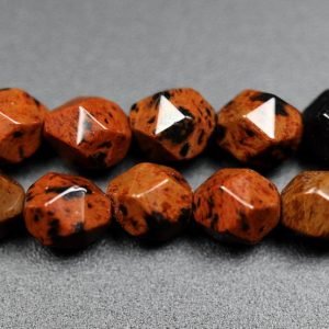 Stjernefacetteret Mahogany Obsidian 6 mm