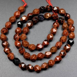 Stjernefacetteret Mahogany Obsidian 6 mm