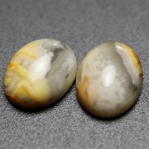 2 stk. Crazy Agat cabochoner 8x10mm
