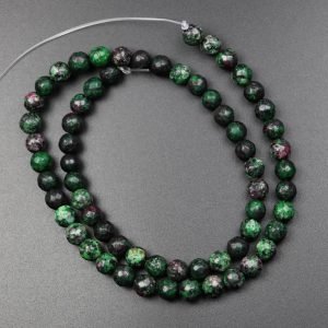 Ruby in Zoisite, facetterede 6 mm